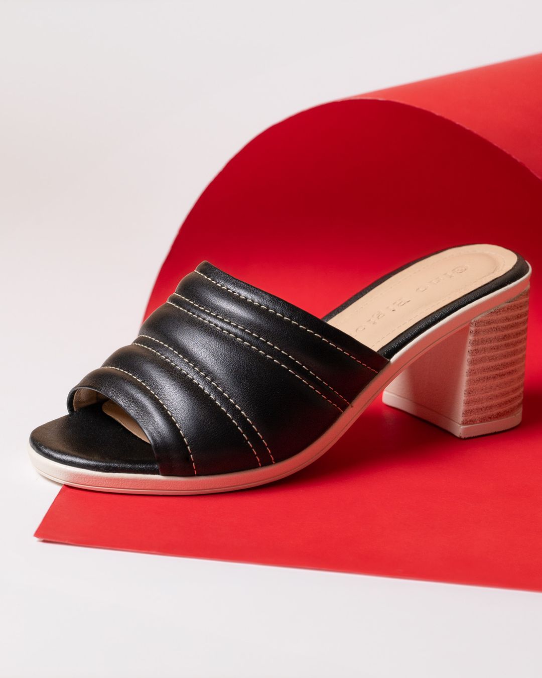 Black Ankle Strap Stiletto Heels thumbnail 3