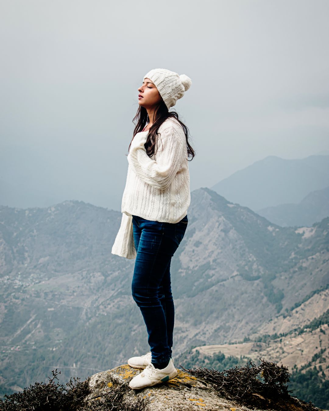 Blue Knit Sweater with Cap thumbnail 2