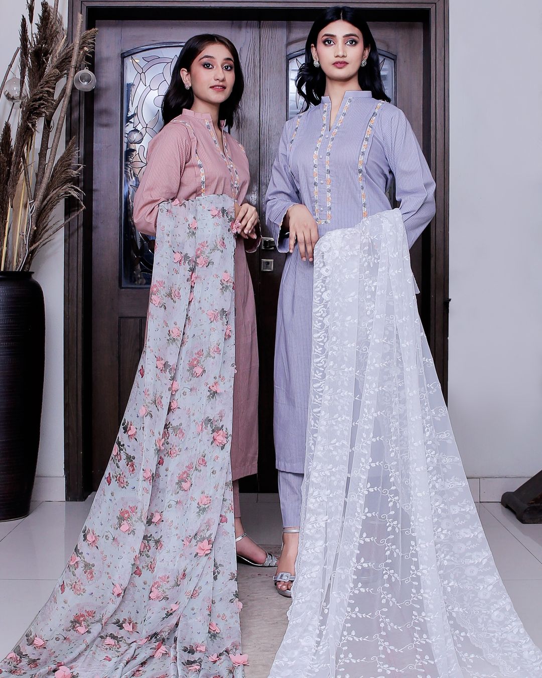 Chikankari Pastel Three Piece thumbnail 3