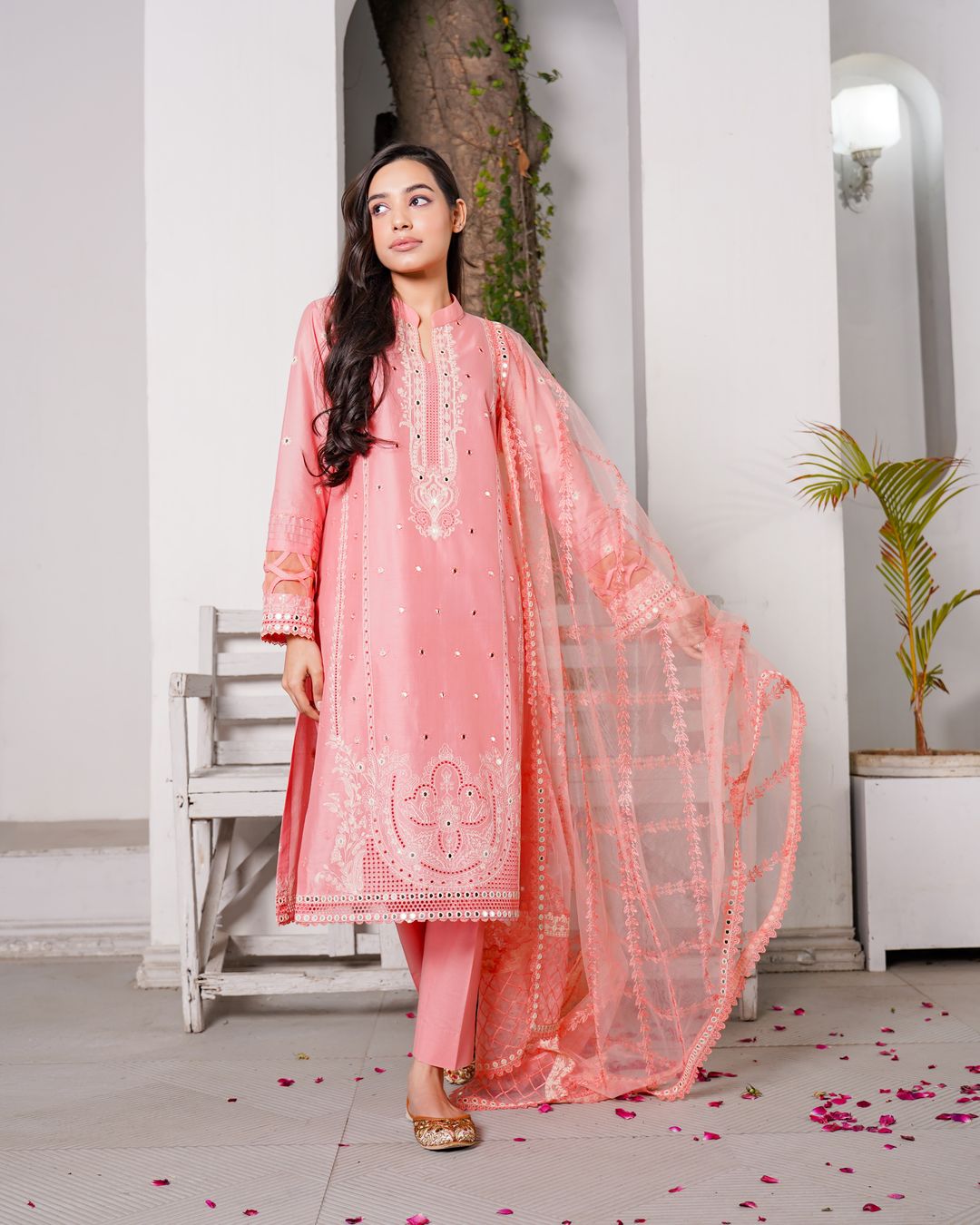 Digital Print Voile Three Piece
