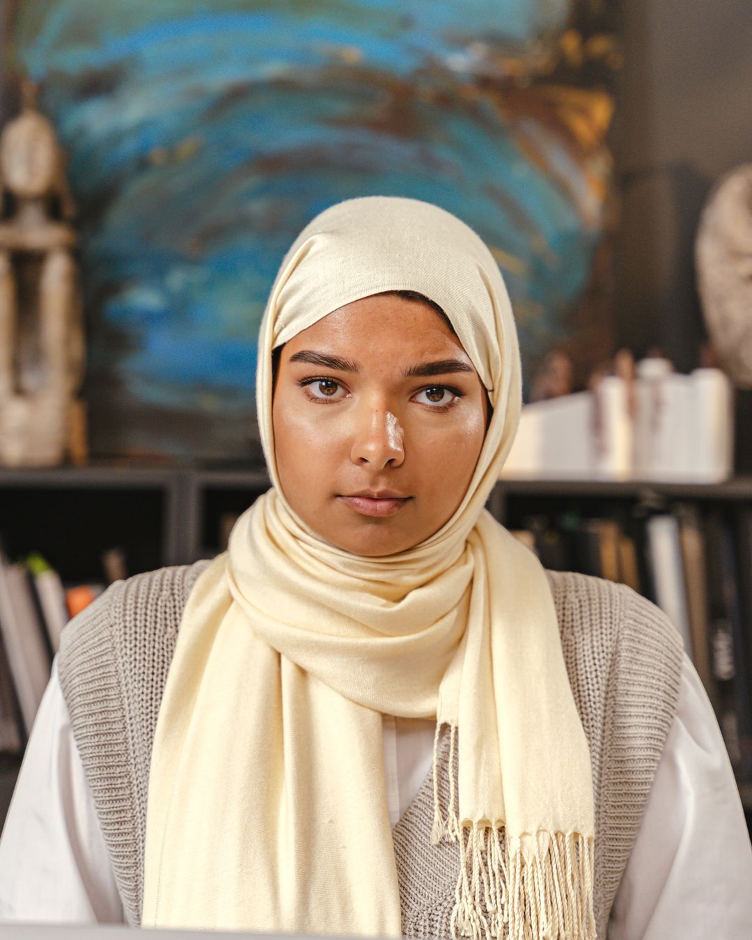 Gold Chiffon Hijab thumbnail 3