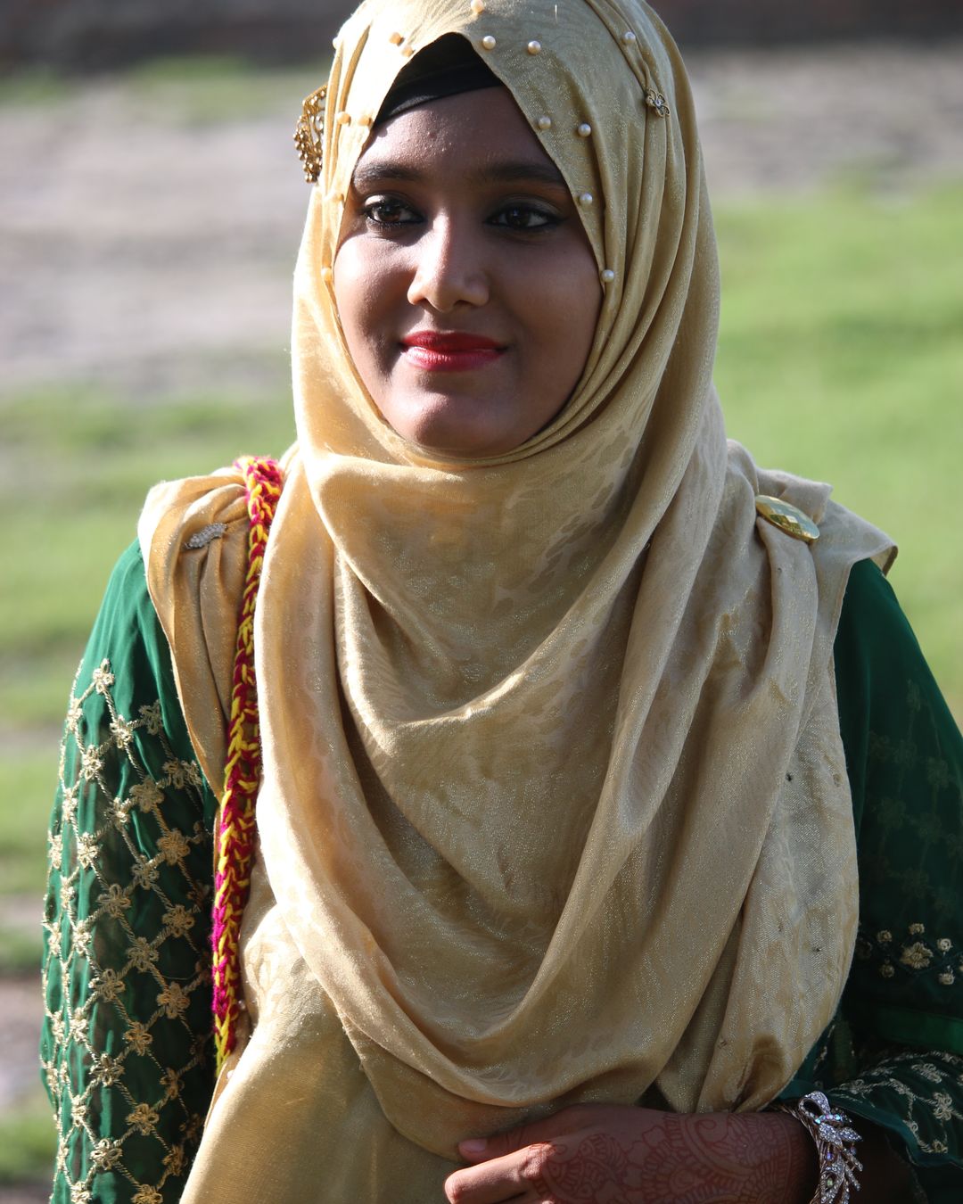Gold Chiffon Hijab