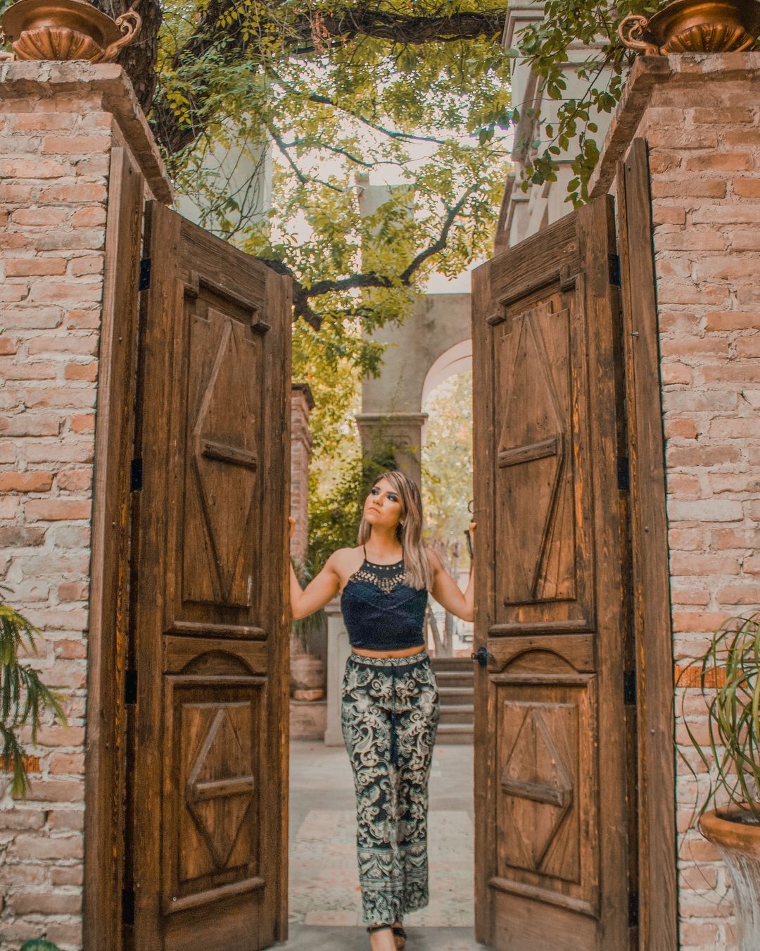 Leaf Print Palazzo thumbnail 2
