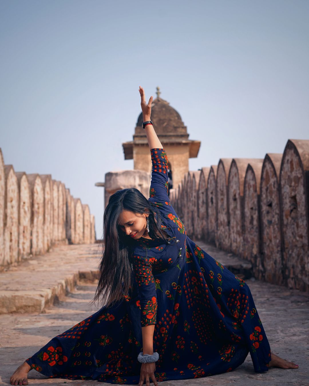 Navy Flowy Maxi Dress