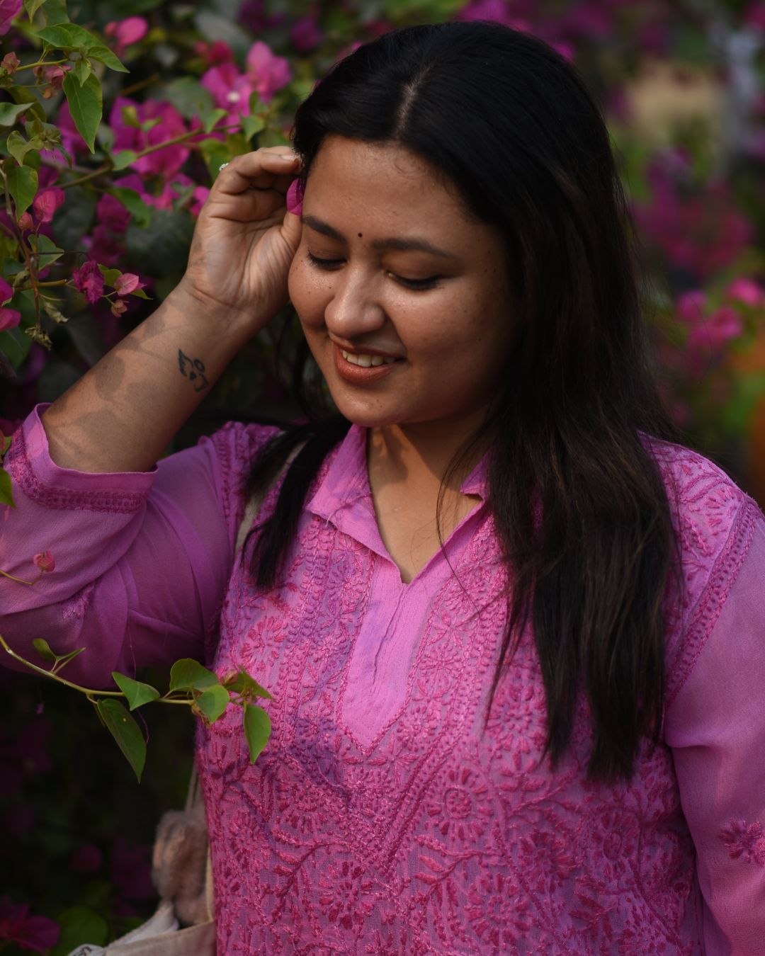 Pastel Chikankari Kurti thumbnail 3