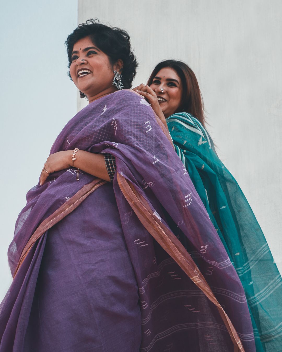 Purple Georgette Saree