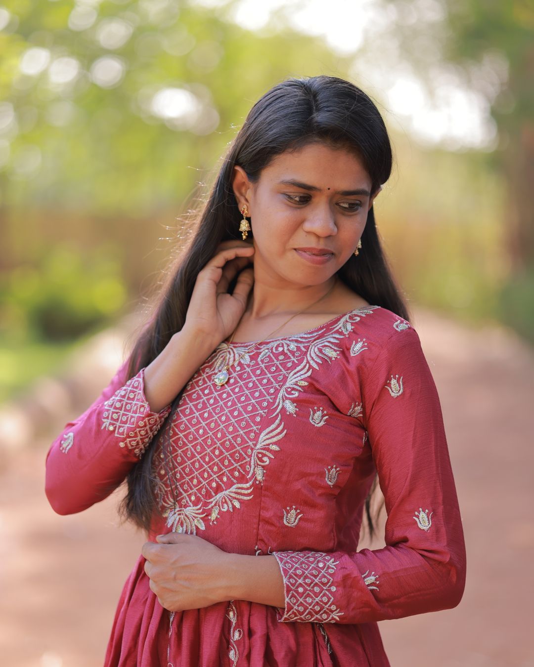 Rose Pink Long Dress thumbnail 2
