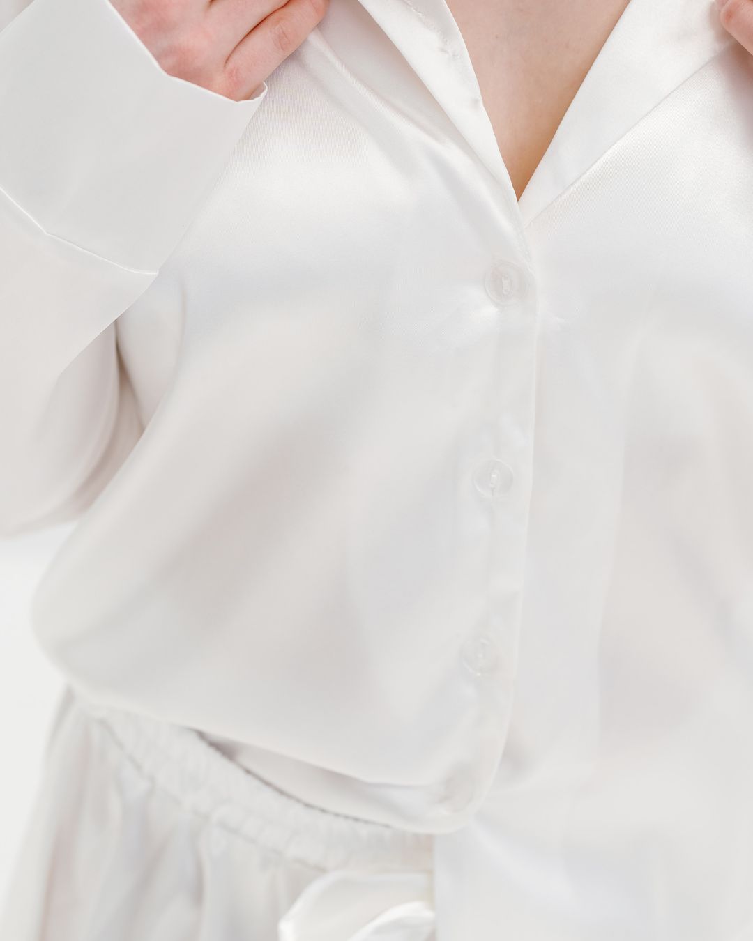 White Silk Feel Nightdress thumbnail 2