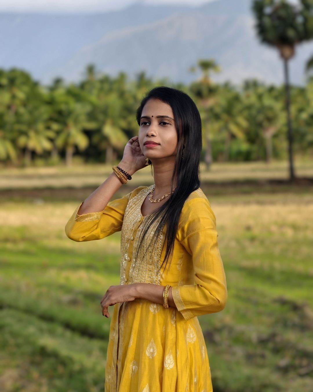 Yellow Long Gown thumbnail 2